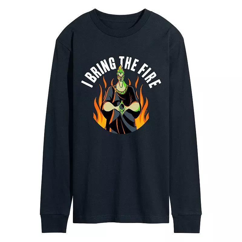 Disney Villains Men's Fire Hades Long Sleeve, Size: Large, Blue Product Image