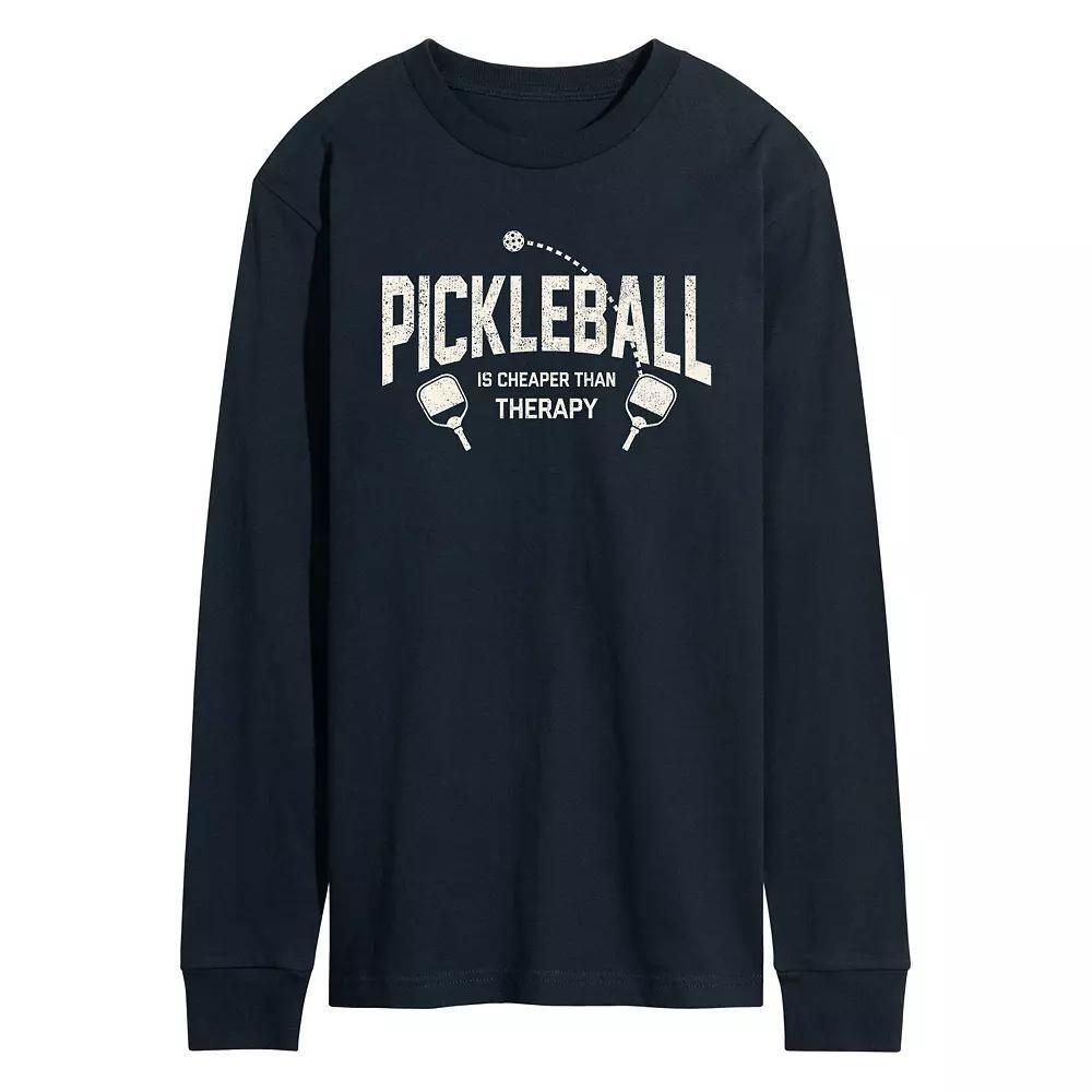 Men's Pickleball Cheaper Than Therapy Tee, Size: Small, Blue Product Image