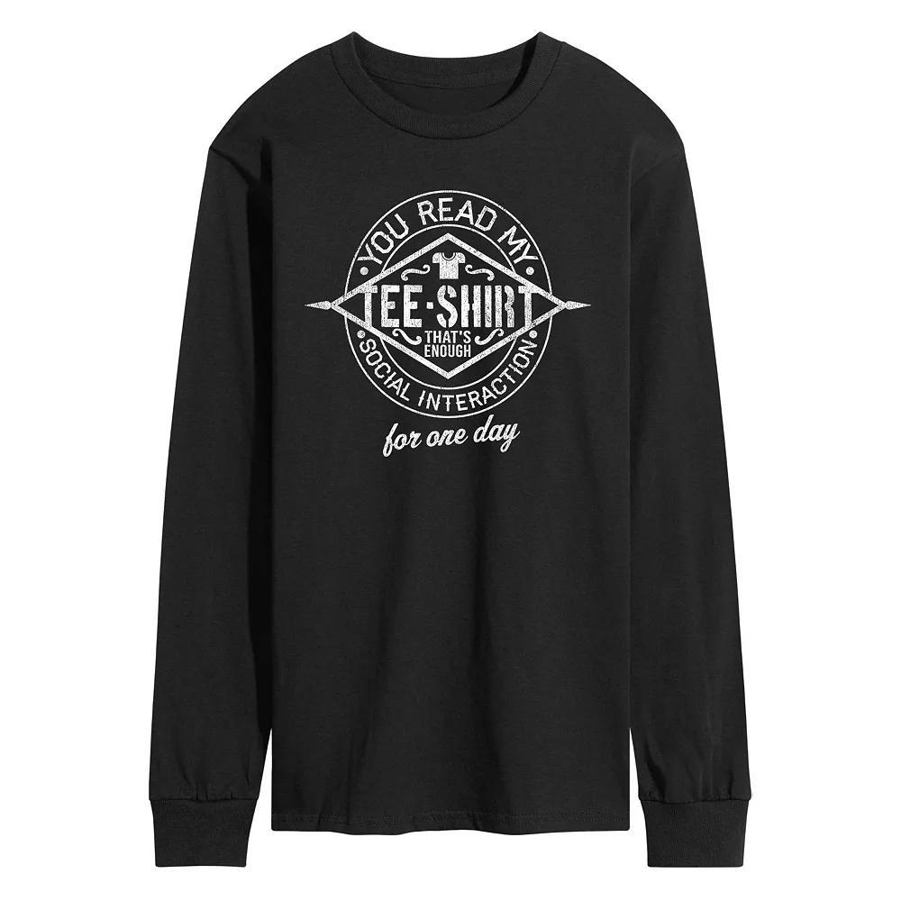 Men's You Read My Tee Shirt Long Sleeve Tee,  Product Image