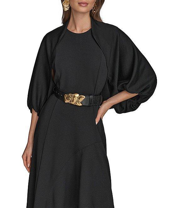 Donna Karan Scuba Open Front 3/4 Sleeve Shrug Product Image