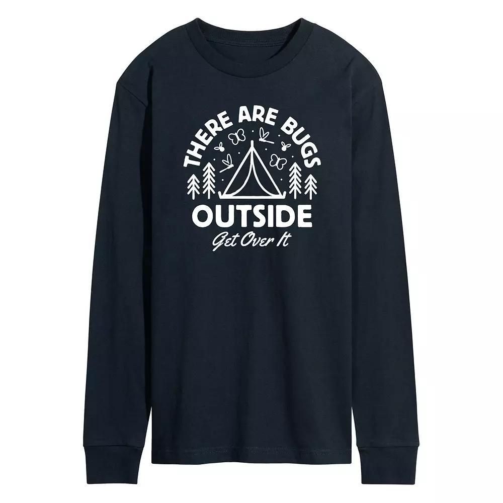 Men's There Are Bugs Outside Get Over It Long Sleeve Tee, Size: XL, Blue Product Image