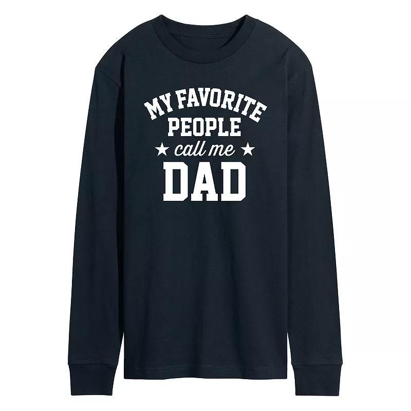 Men's My Favorite People Call Me Dad Long Sleeve, Size: Large, Black Product Image