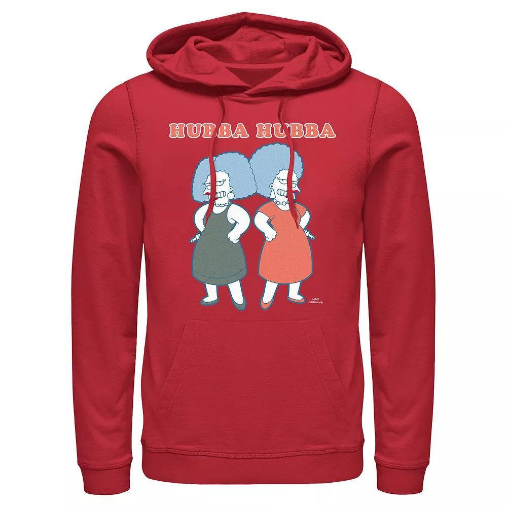 Men's The Simpsons Patty And Selma Hubba Hubba Graphic Hoodie, Size: XL, Red Product Image