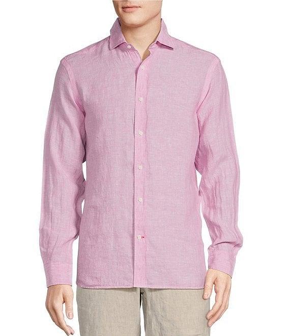 Cremieux Blue Label Linen Solid Long Sleeve Woven Shirt Product Image