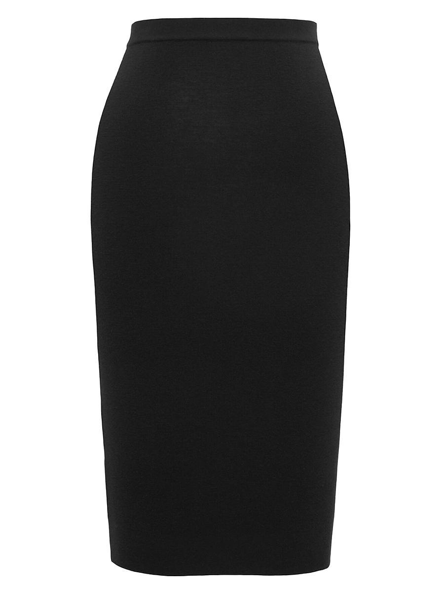 Womens Pencil Skirt in Ribbed Wool Product Image