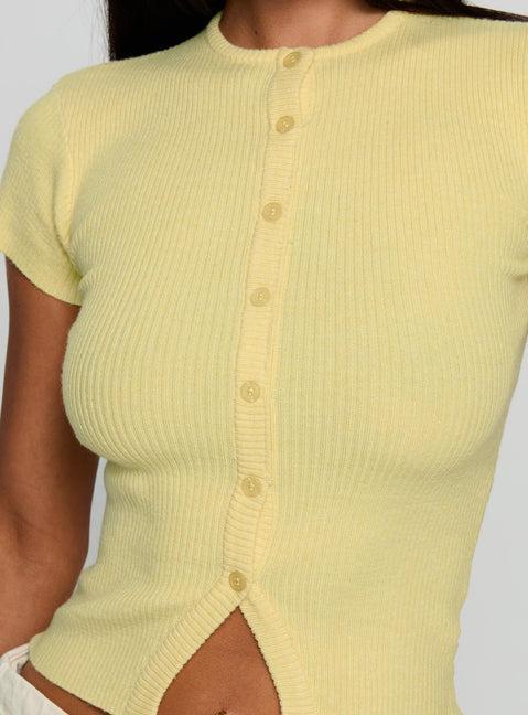 Suzu Knit Top Lemon Product Image