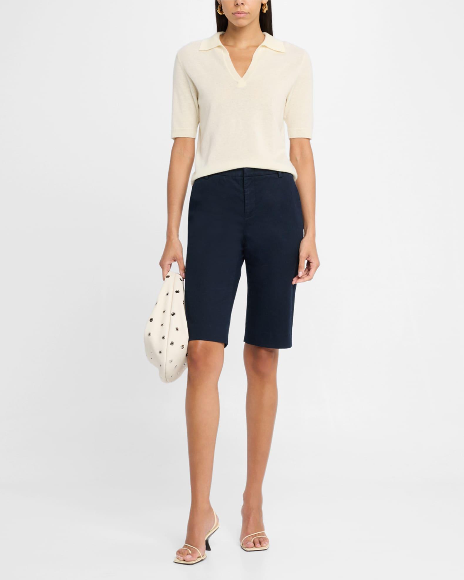 Mulberry Silk and Cashmere Polo Top Product Image