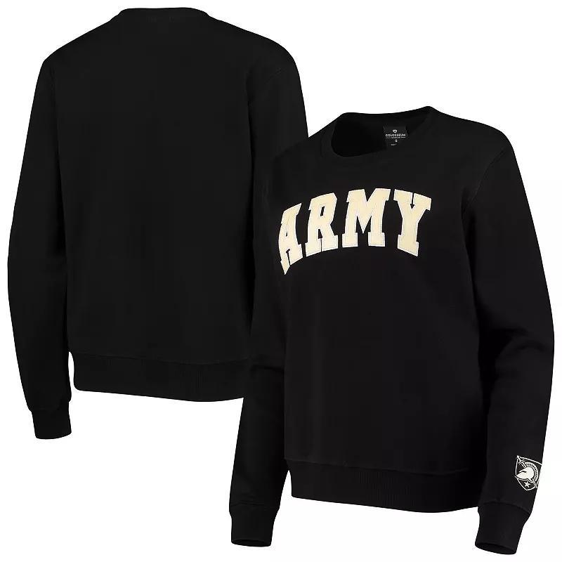 Women's Colosseum Black Army Black Knights Campanile Pullover Sweatshirt,  Product Image