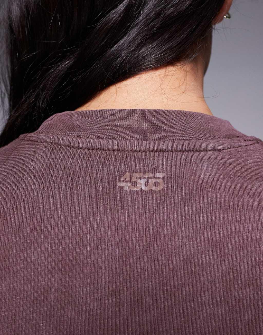 4505 Curve Icon boxy heavyweight cotton t-shirt with quick dry finish in washed cocoa  Product Image