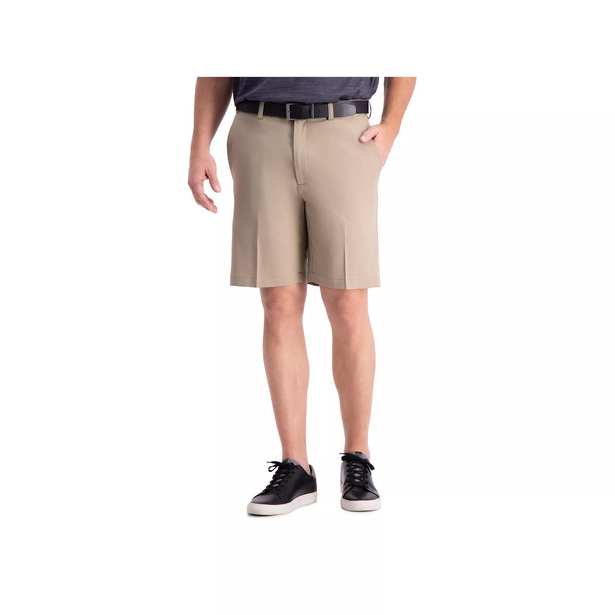 Men's Haggar® Cool 18® Pro Gabardine Flat Front Shorts, Size: 44, Gray Product Image