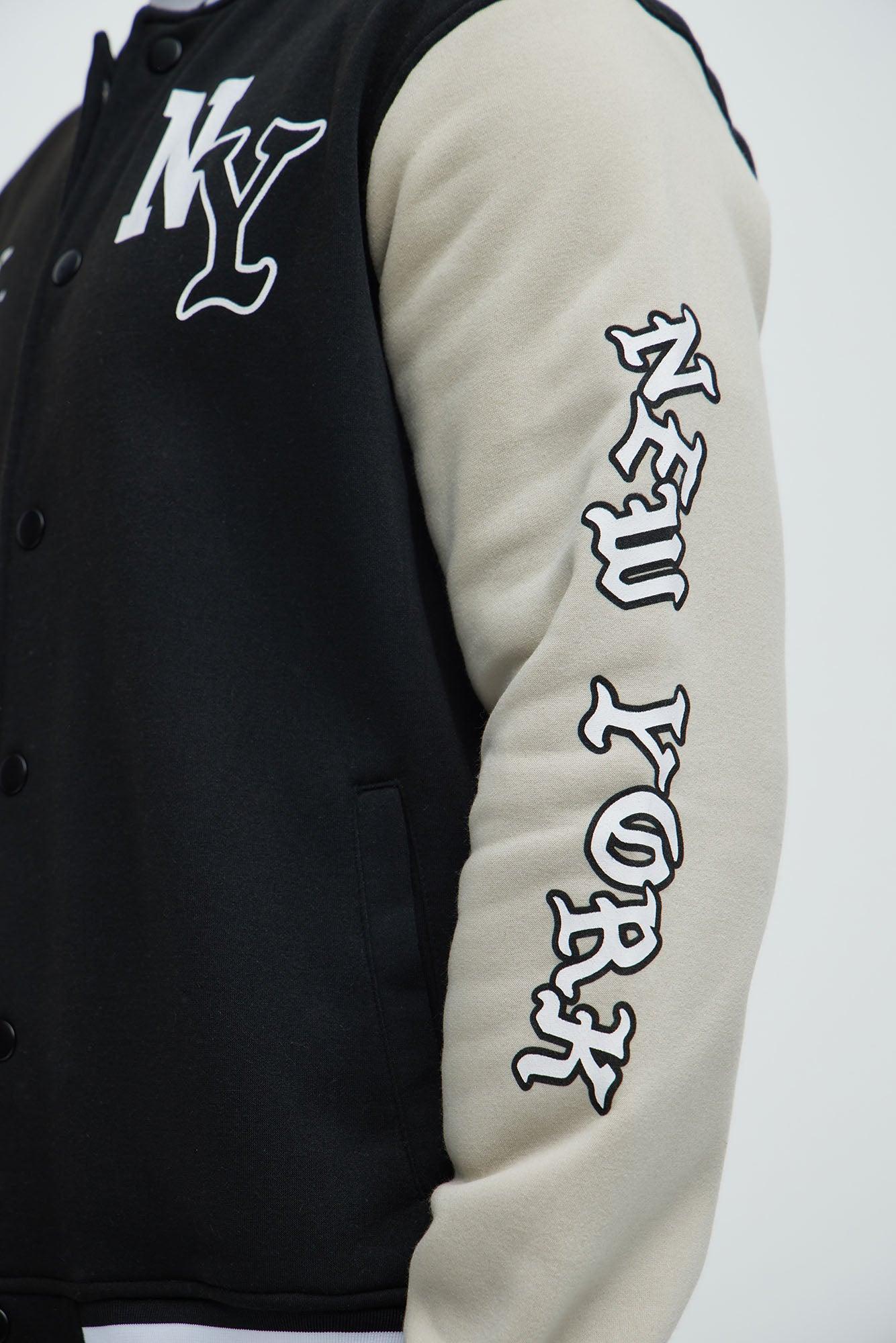 New York Circle Varsity Jacket - Black Product Image