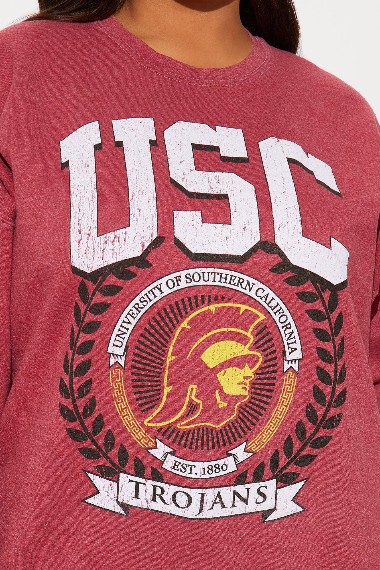 USC Trojans Crew Neck Sweatshirt - Red Product Image
