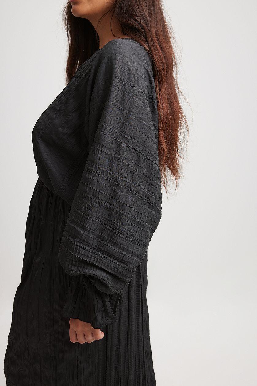 Draped Structured Midi Dress Product Image