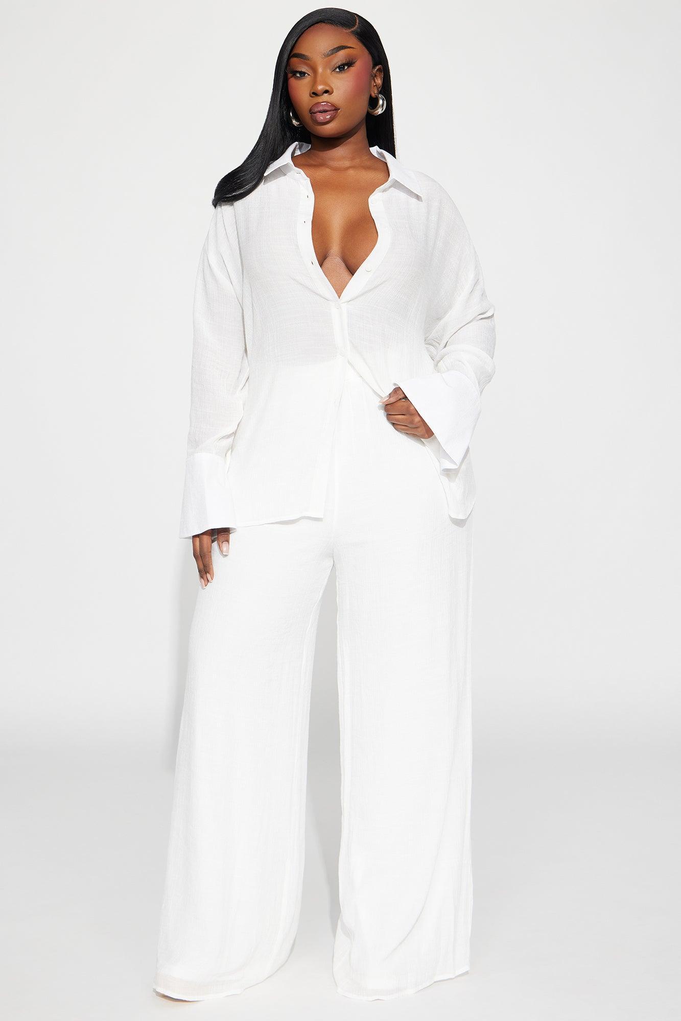 My Moment Gauze Pant Set - White Product Image