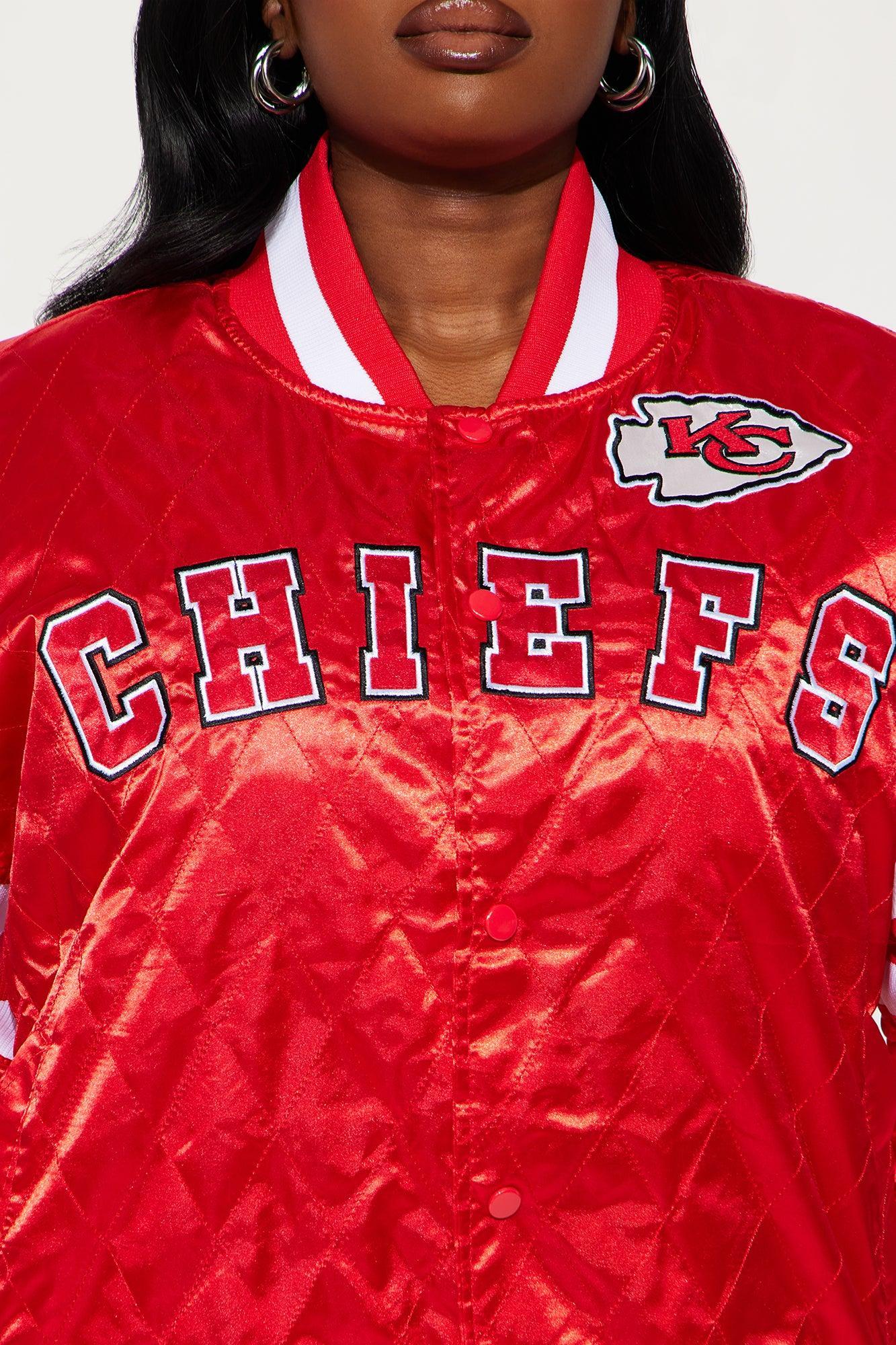 Chiefs Quilted Bomber Jacket - Red Product Image