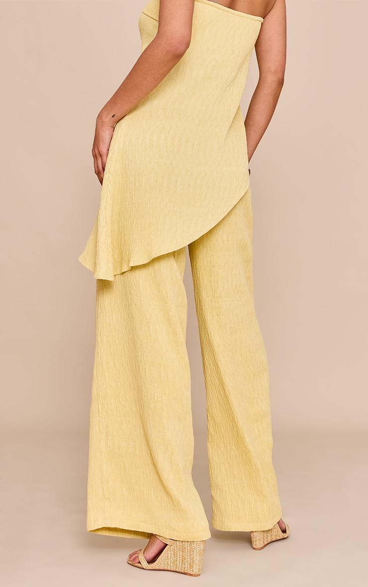Lemon Textured Wide Leg Pant Product Image