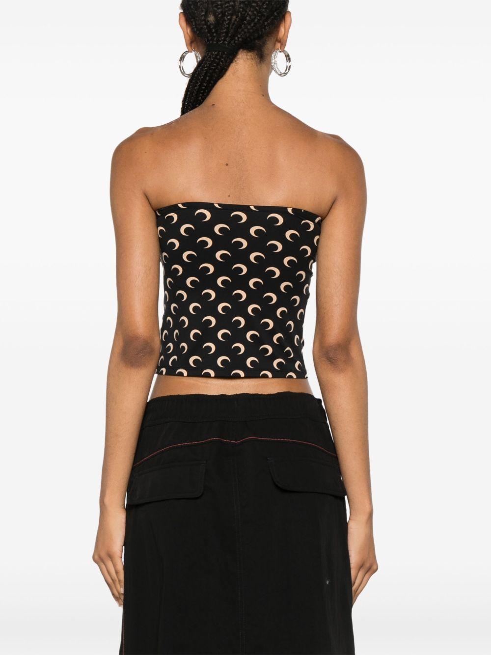 Crescent Moon-print tube top Product Image