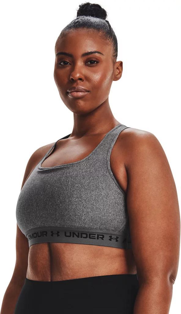 Womens Armour Mid Crossback Heather Sports Bra Product Image