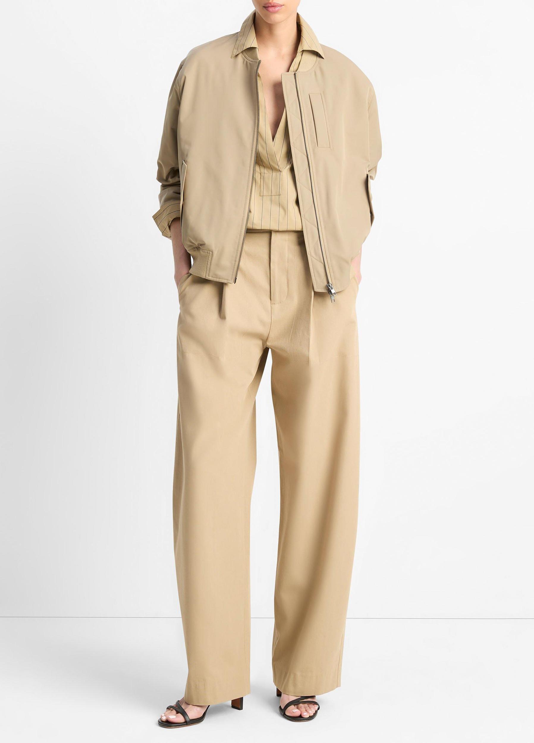 Relaxed Tech-Fabric Bomber Jacket Product Image