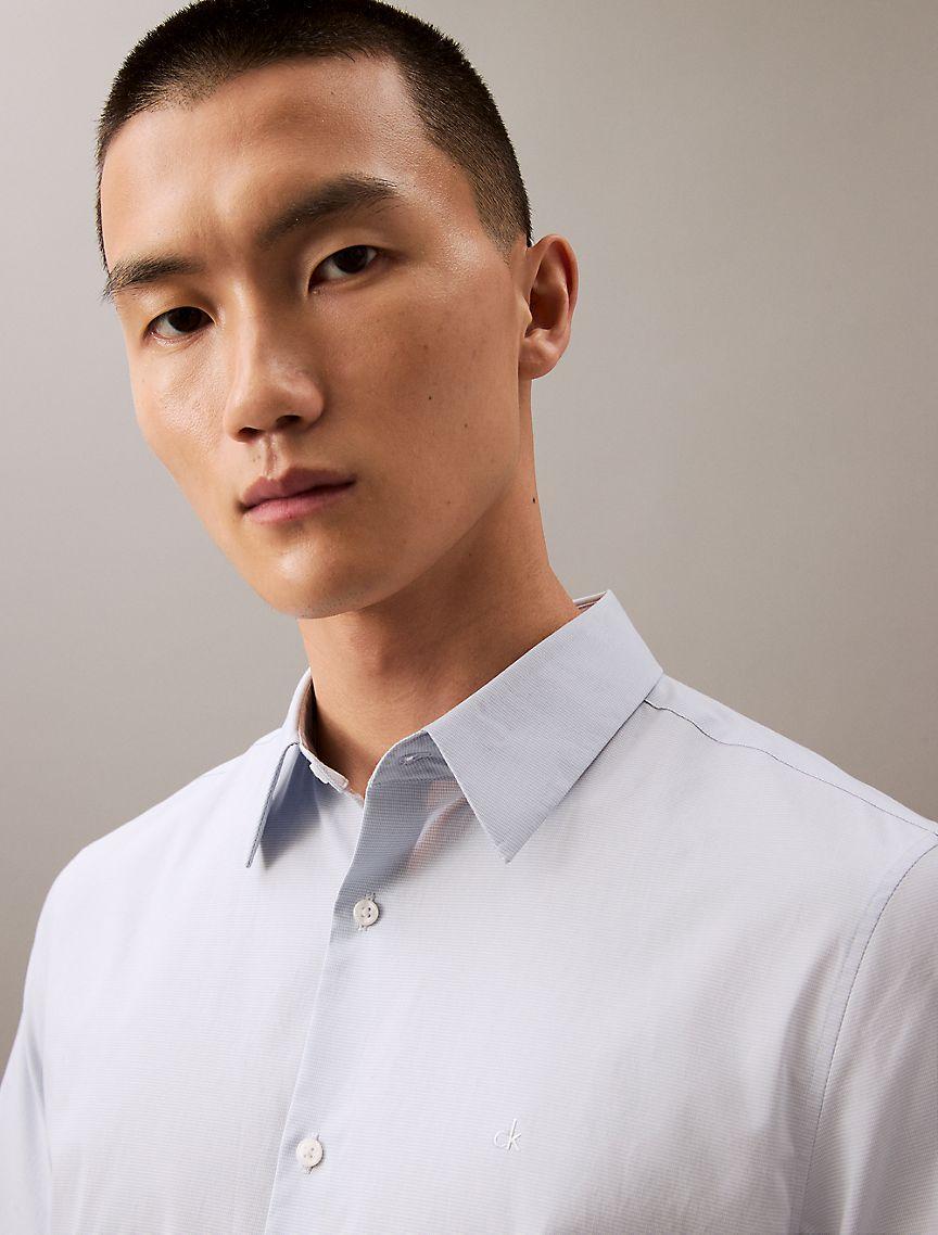 Cotton Stretch Slim Button-Down Shirt Product Image