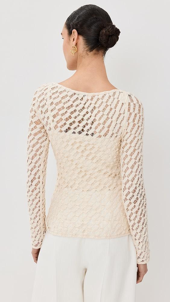 Róhe Lace Boat Neck Top | Shopbop Product Image