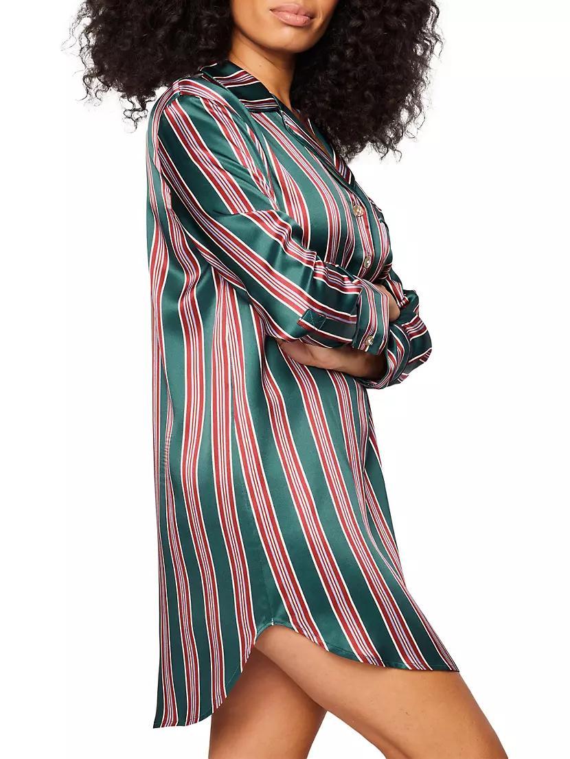 Mulberry Silk Lancaster Stripe Nightshirt Product Image