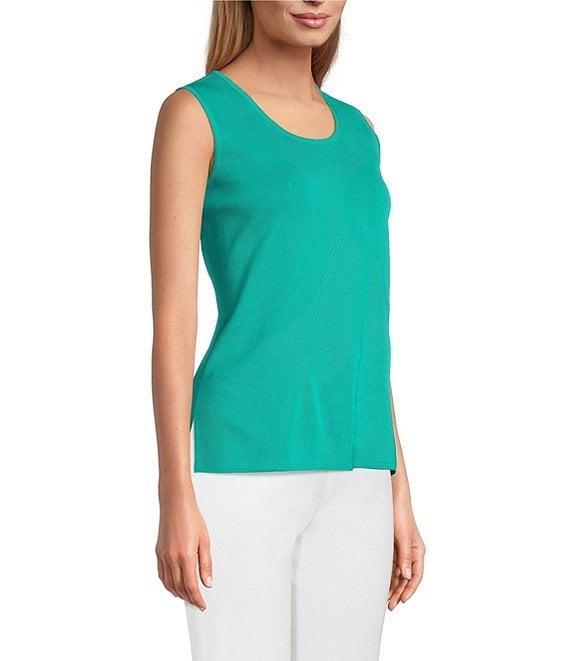 Ming Wang Novelty Woven Square Geo Cutout Spread Collar 3/4 Sleeve Jacket Product Image