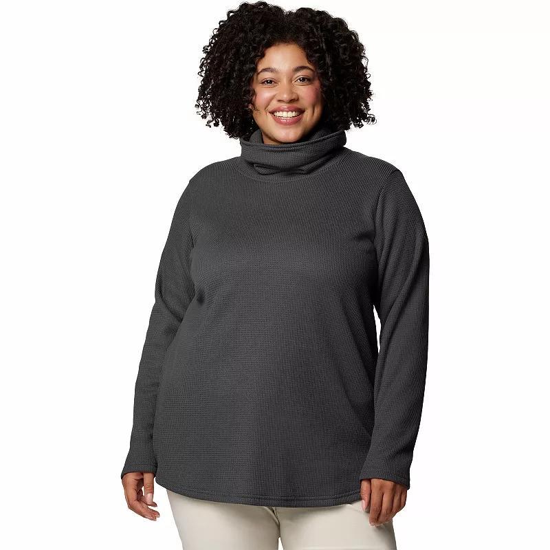 Columbia Womens Holly Hideaway Waffle Cowl Neck Pullover - Plus Size- Product Image