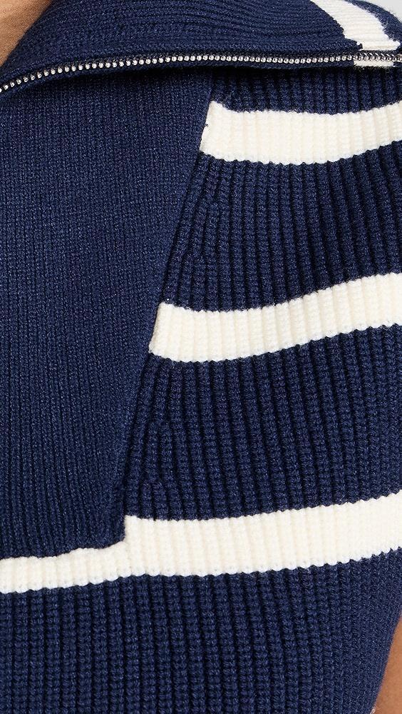 English Factory Striped Half-Zip Knit Vest | Shopbop Product Image