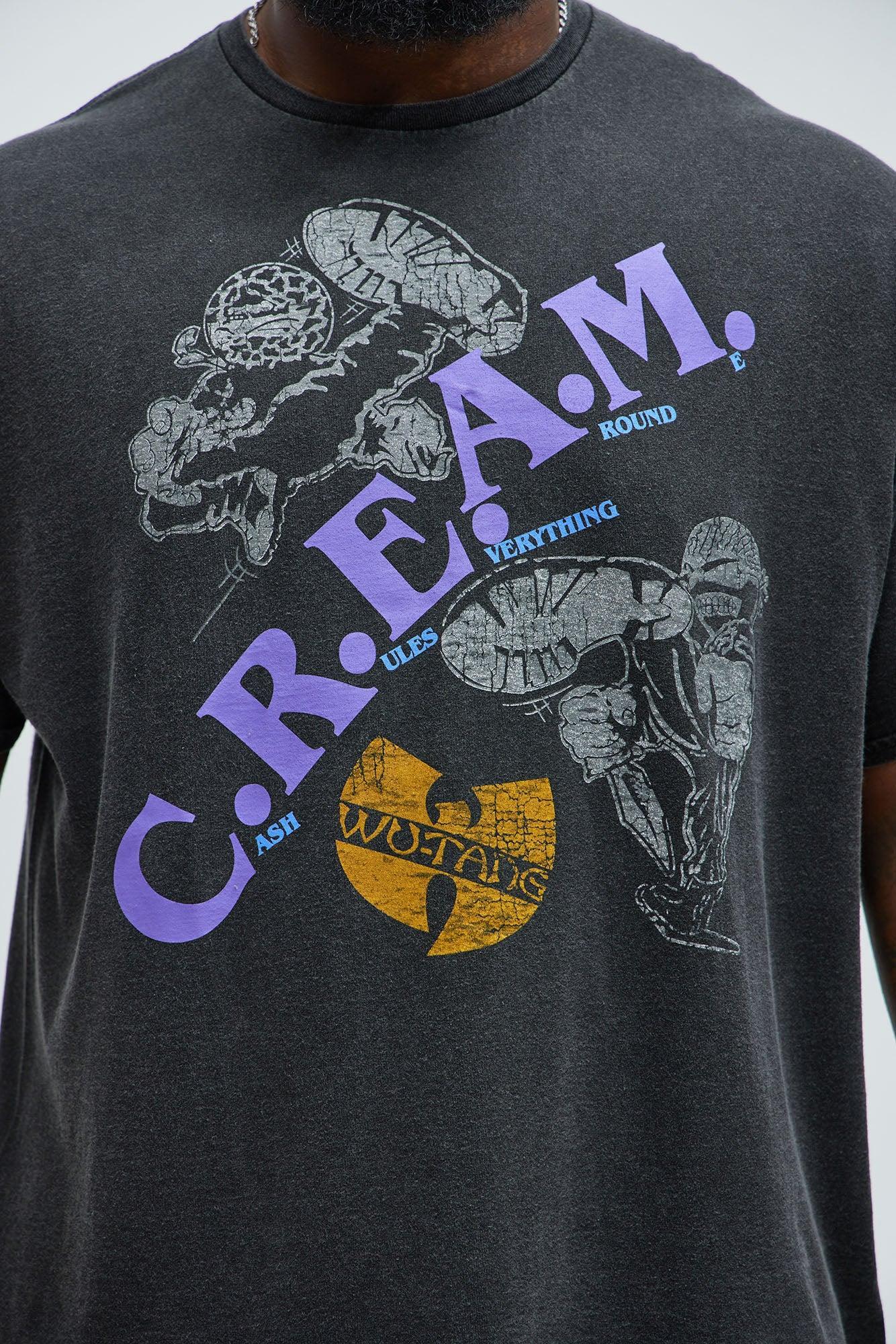Wu Tang Clan C.R.E.A.M. Oversized Short Sleeve Tee II - Black Product Image
