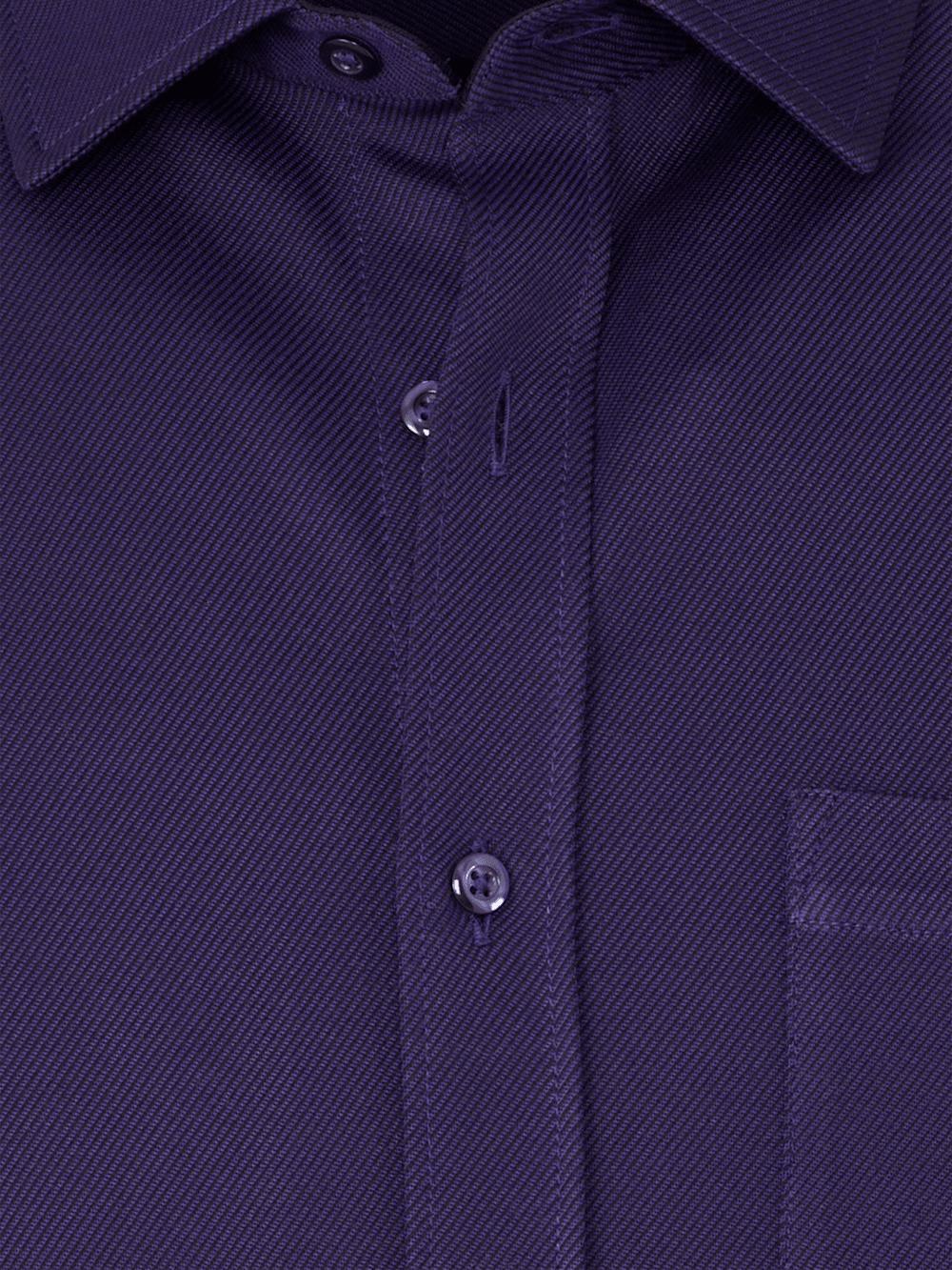 Cotton Blend Button Front Polo - Purple Product Image