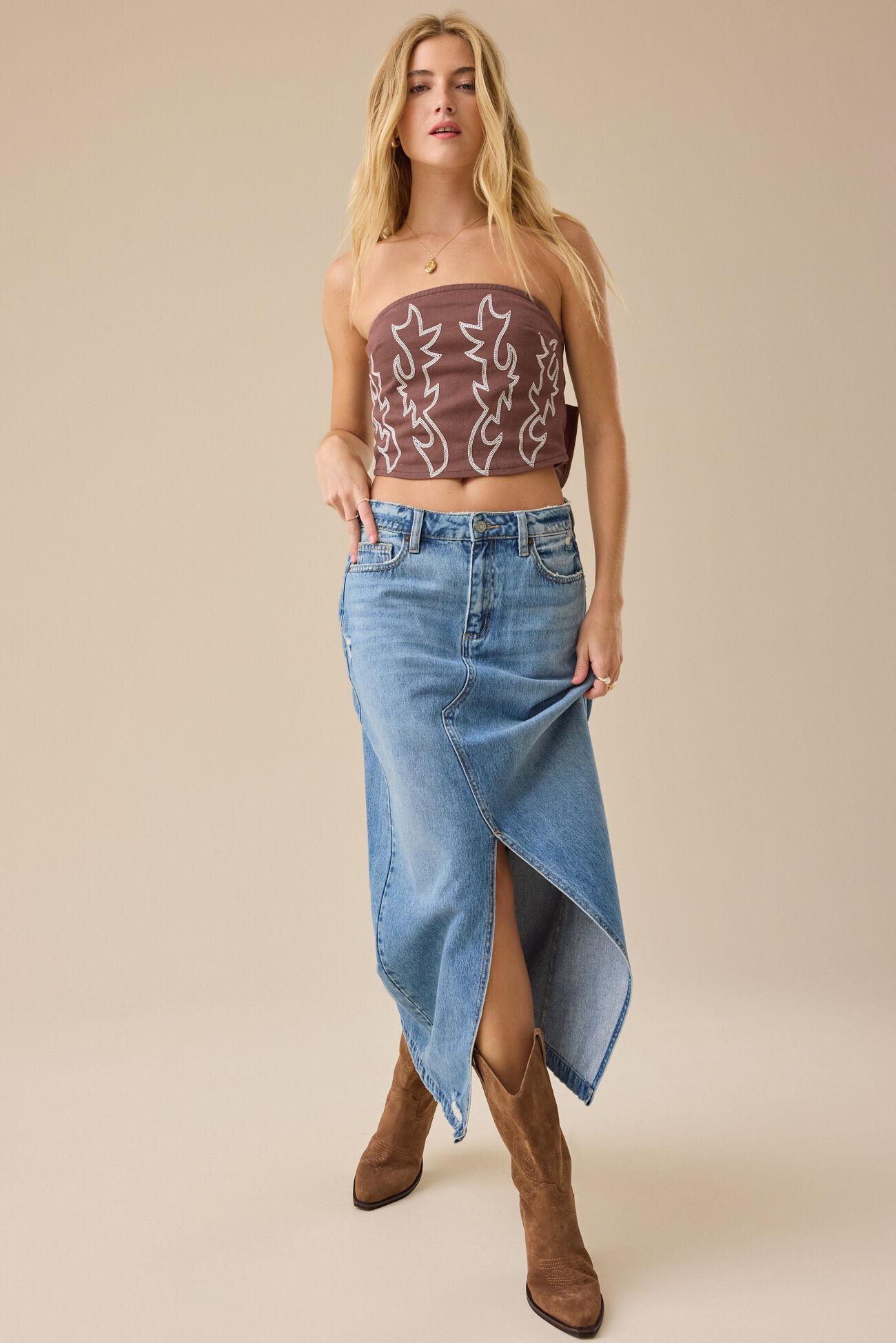Mae Denim Tube Top Product Image
