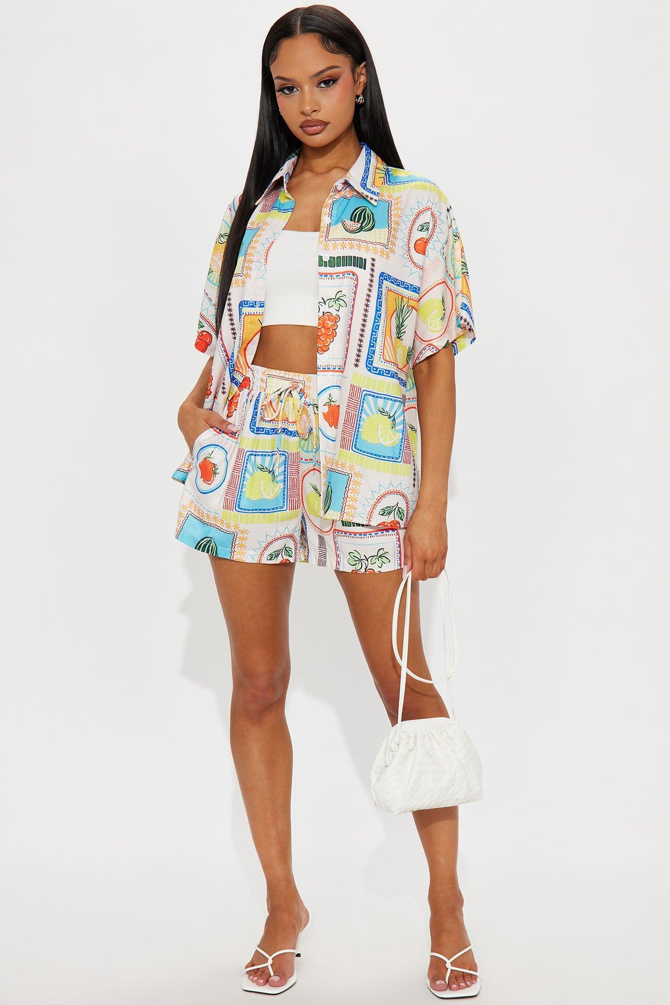 Fruit Moment Short Set  - Multi Color Product Image