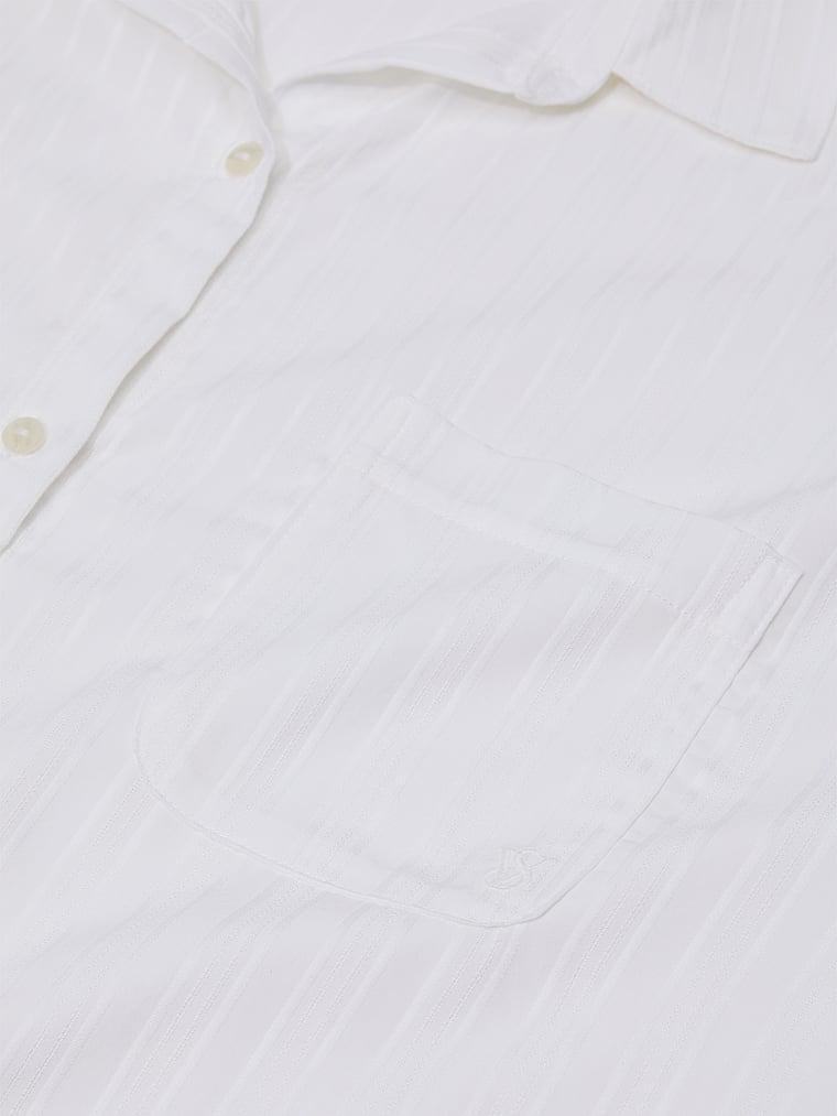 Modal-Cotton Striped Long Pajama Set Product Image