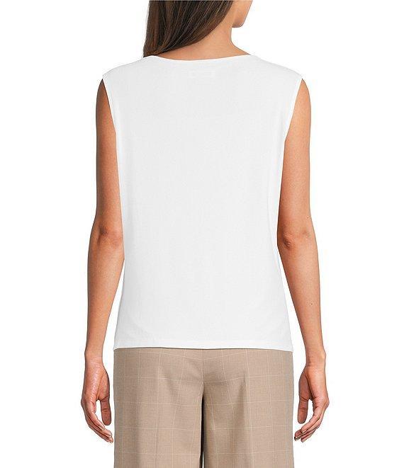 Calvin Klein Mesh Drape Neck Sleeveless Top Product Image