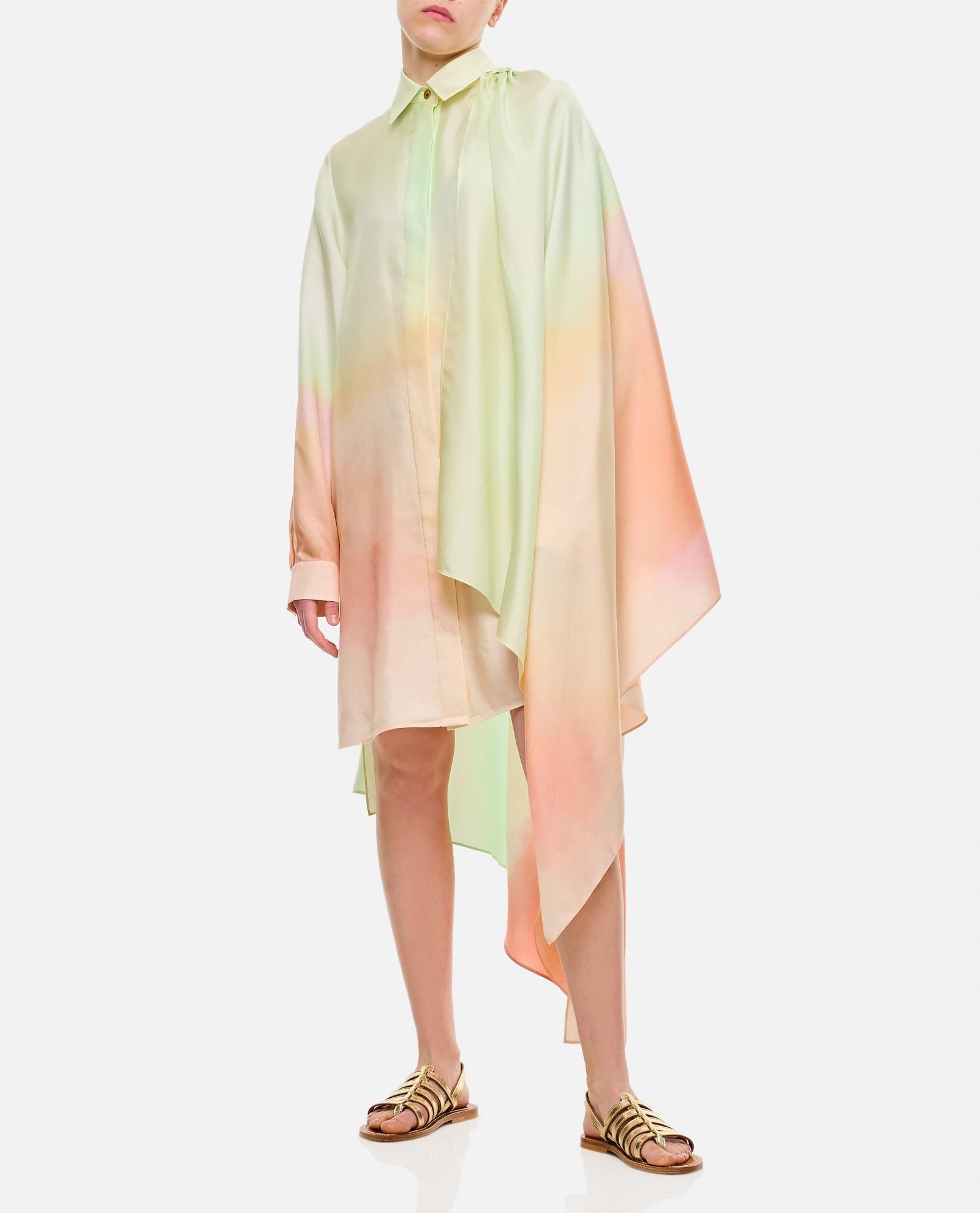 ZIMMERMANN Natura Scarf-detailed Silk Chiffon Mini Dress In Multicolor Product Image