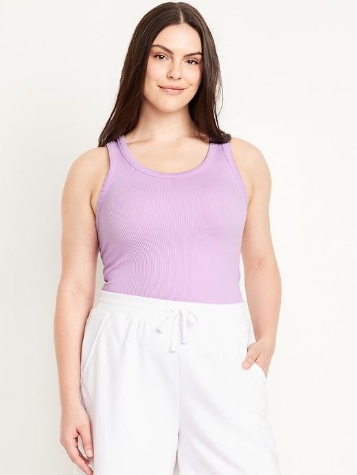 Fitted Seamless Ribbed Tank Top Product Image