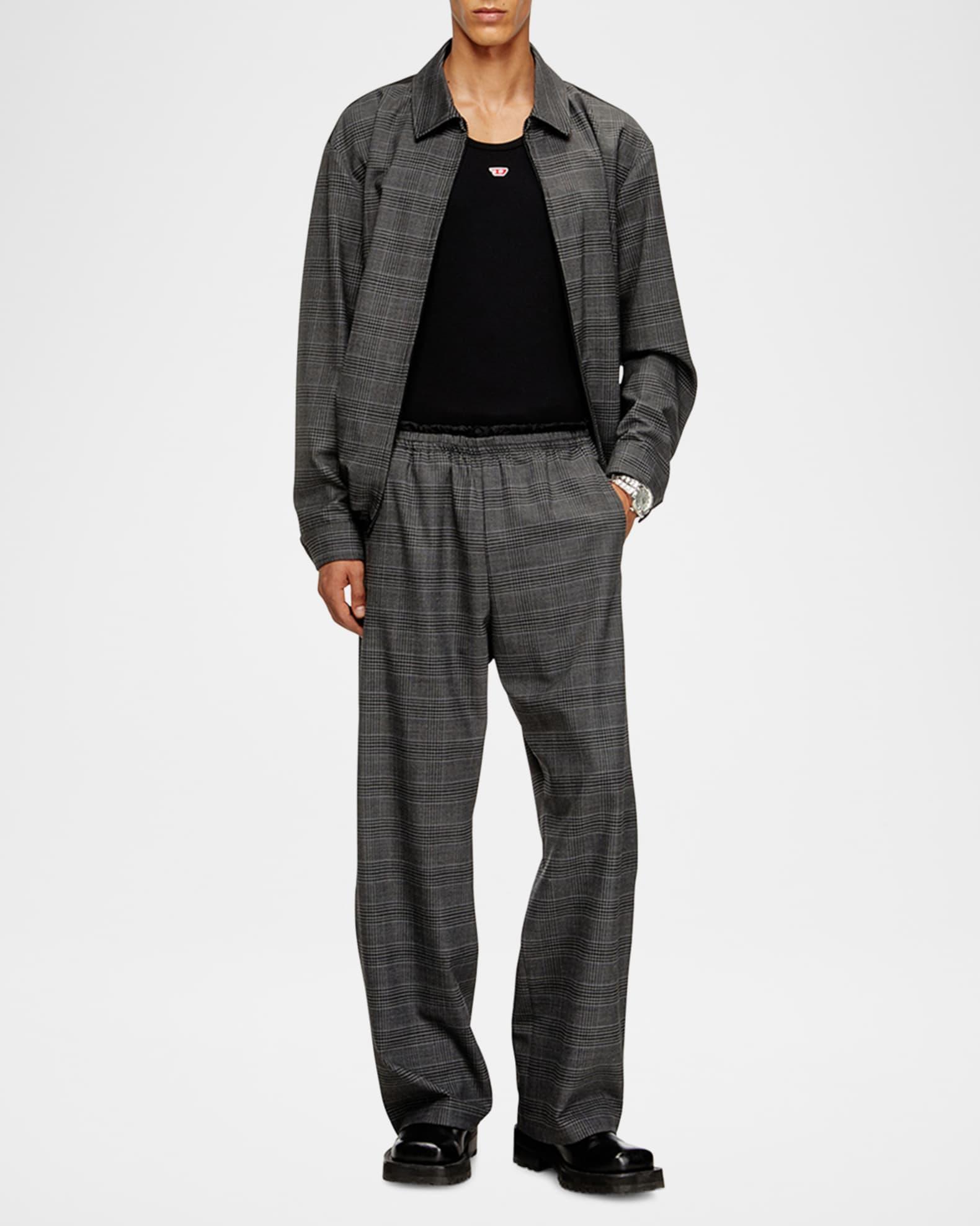 Men's P-Tilson Wool Prince of Wales Pull-On Pants Product Image