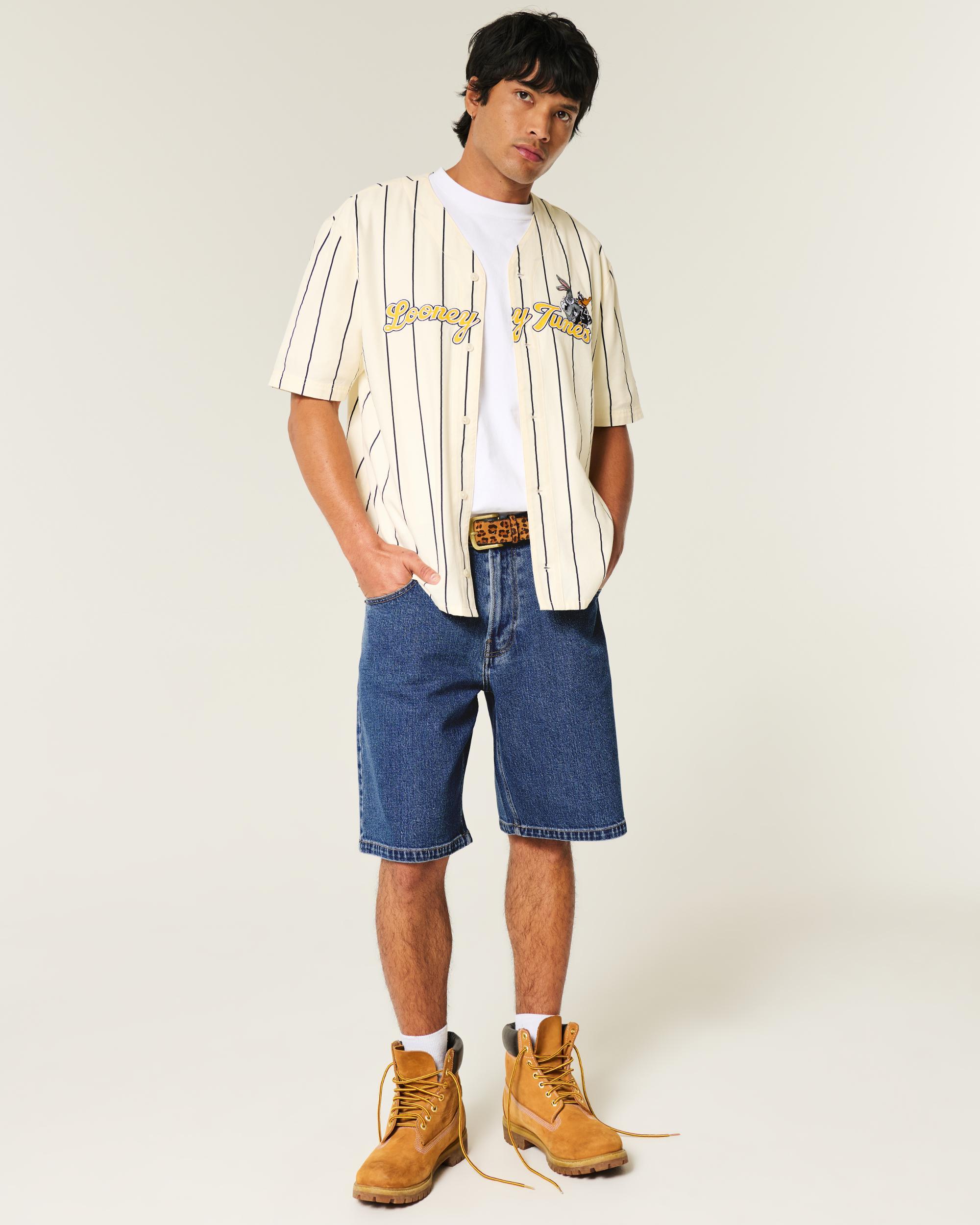 Baggy Denim Cargo Shorts Product Image