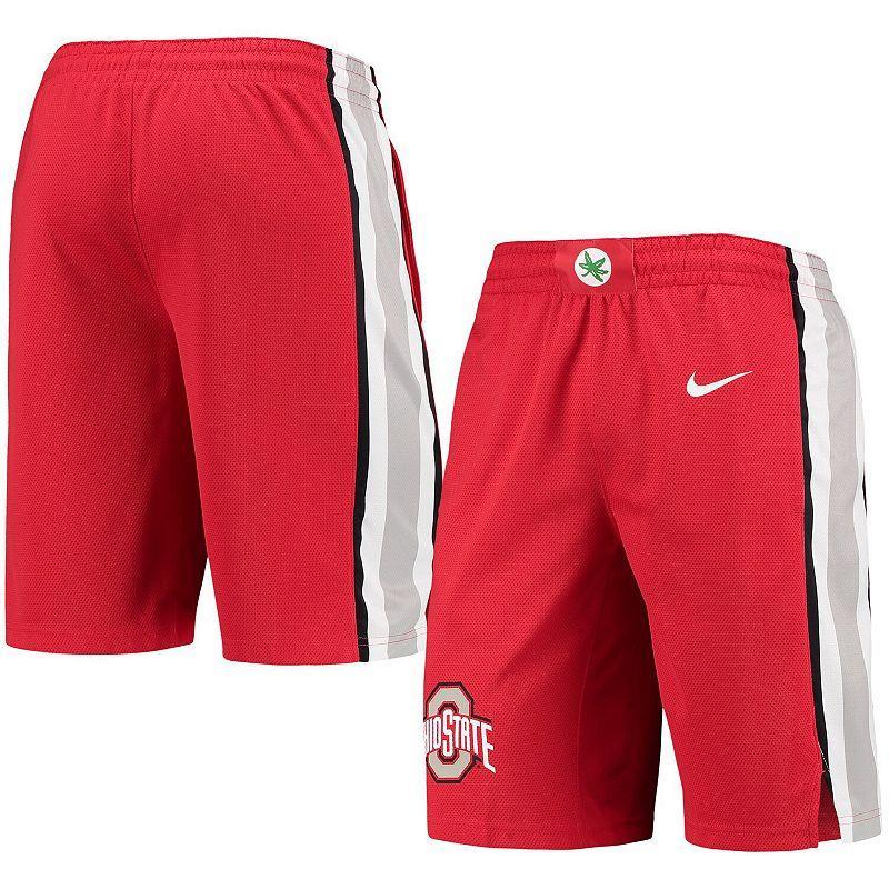 Men's Nike Scarlet Ohio State Buckeyes Replica Performance Basketball Shorts, Size: Large, Red Product Image
