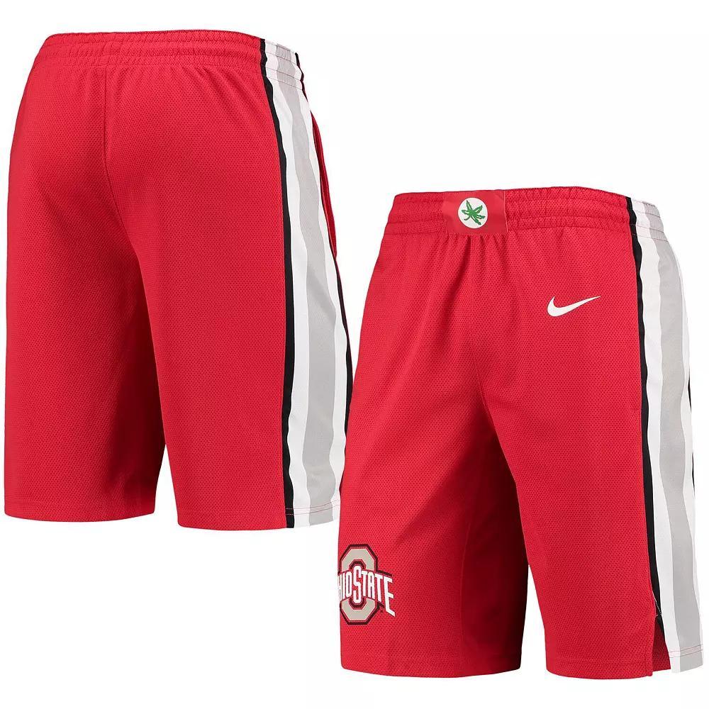 Men's Nike Scarlet Ohio State Buckeyes Replica Performance Basketball Shorts, Size: Large, Red Product Image