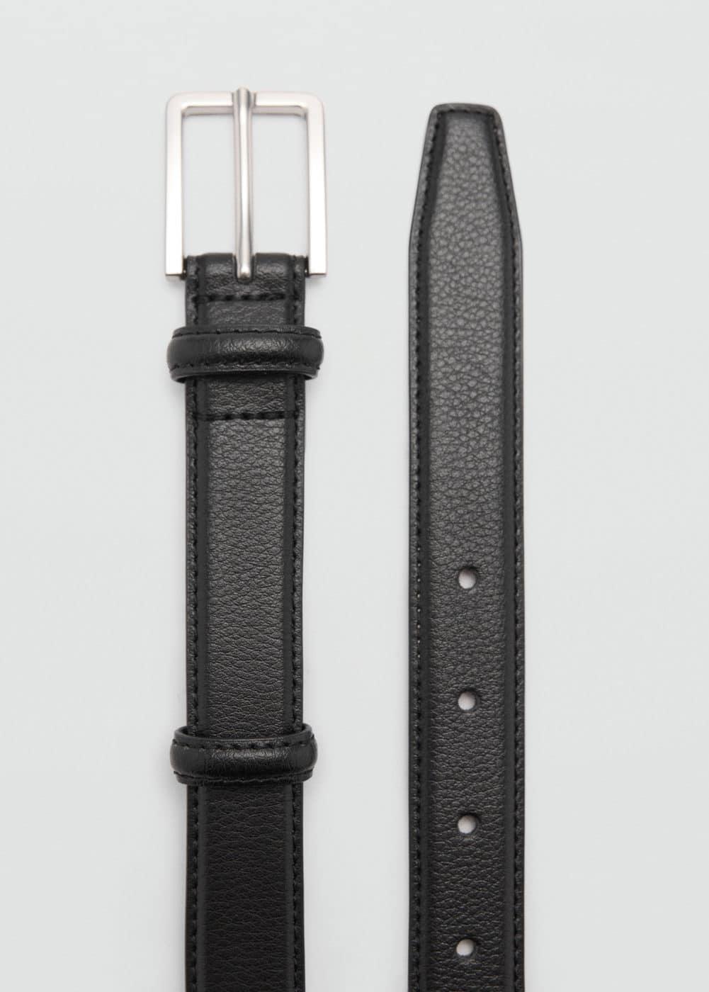 100% beaten leather belt - Men | MANGO USA Product Image