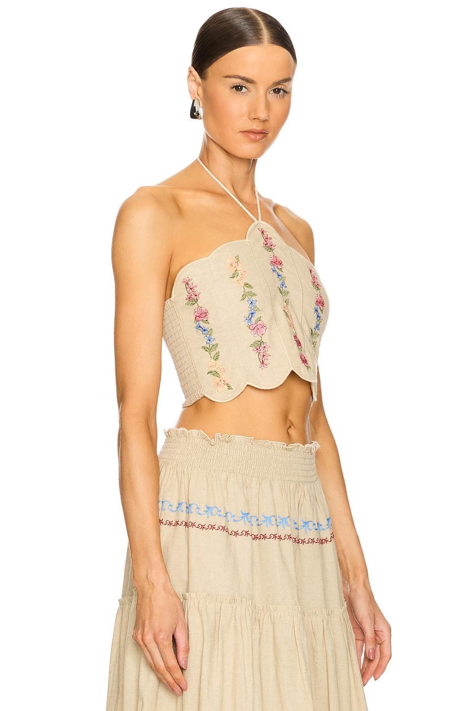 Serenity Blush Halter Top Agua Bendita Product Image