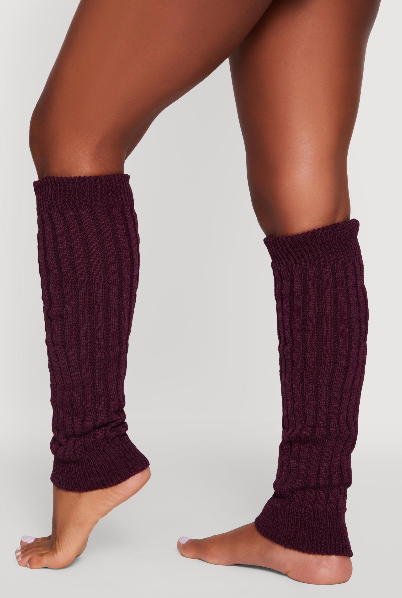 Ribbed Knit Leg Warmers Female Product Image