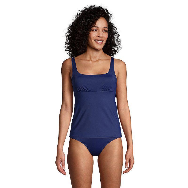 Womens Lands End D-Cup UPF 50 Squareneck Underwire Tankini Swimsuit Top Product Image