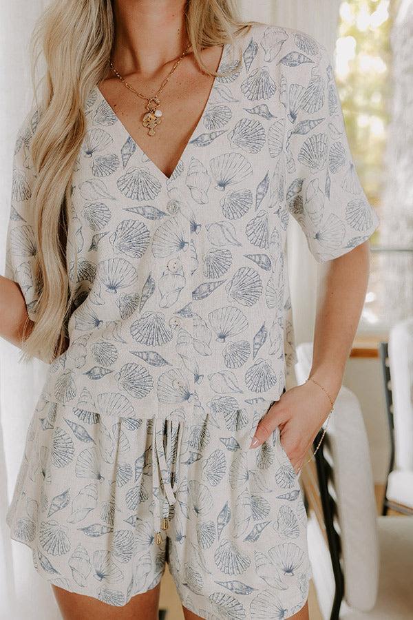 Beachcomber Linen-Blend Button Down Top Product Image