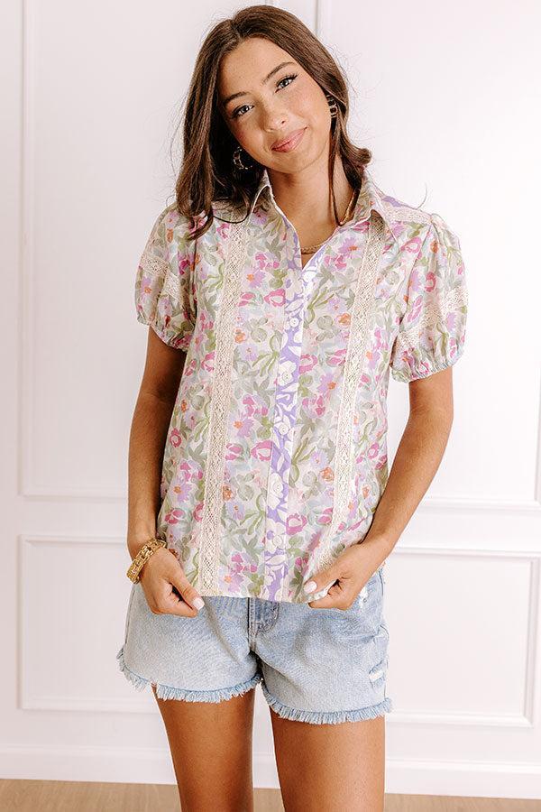 Sunday Brunch Floral Button Up Product Image