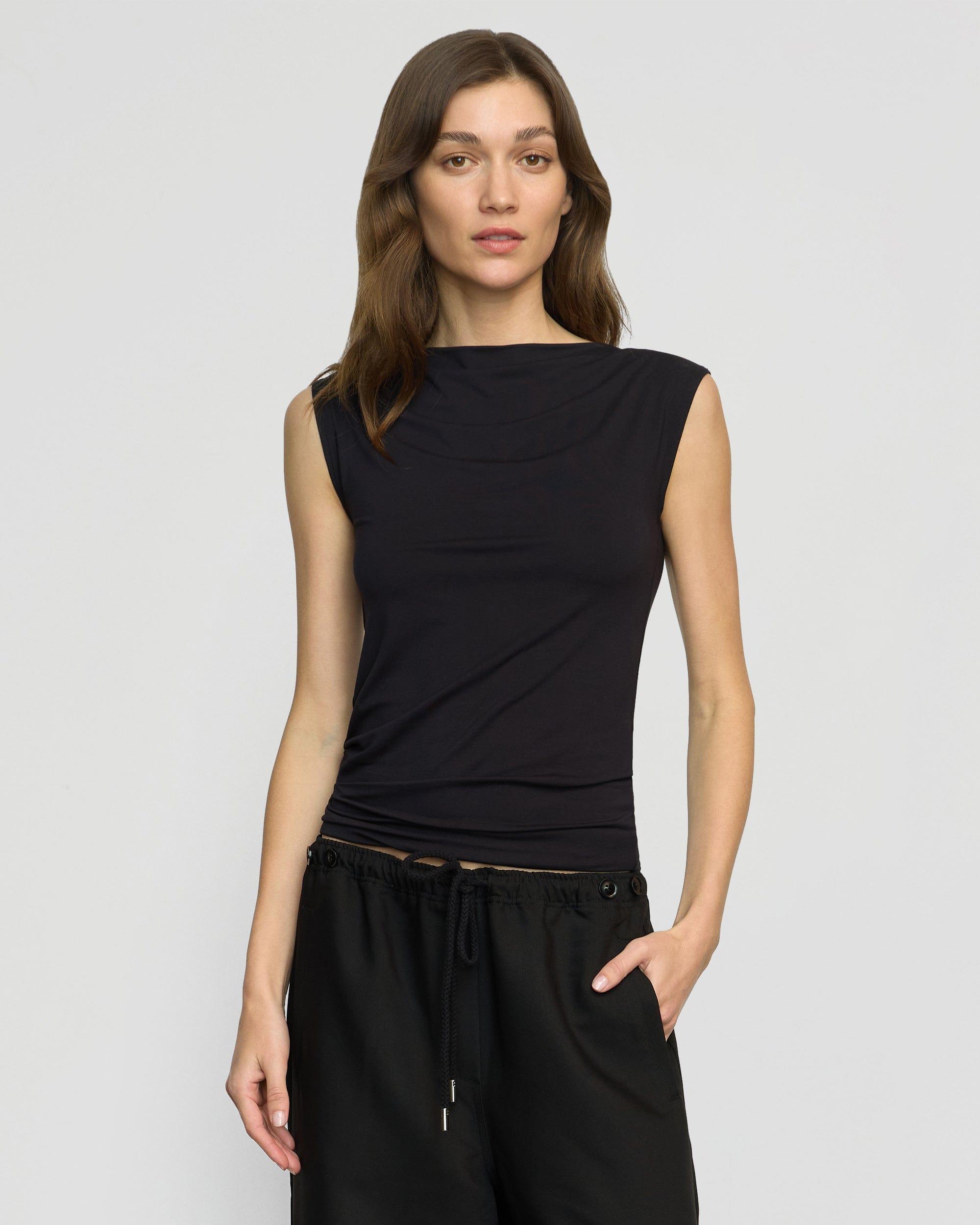 Esme Sleeveless Slit-Neck Tank Product Image