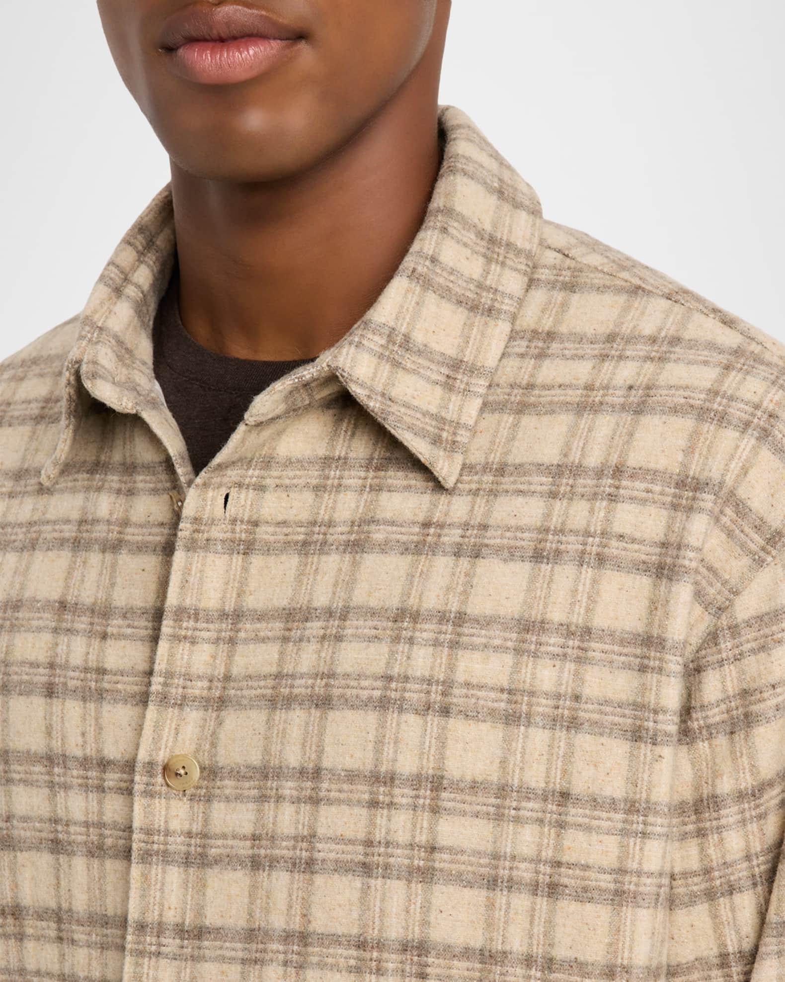 Men's Plaid Wool-Blend Overshirt Product Image