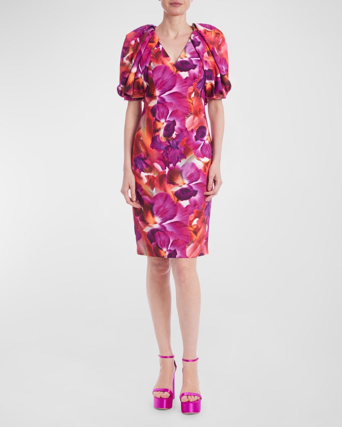 Womens Floral Knee-Length Dress Product Image